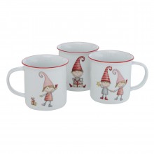 Чаша Mug 310мл Tommy бяла голяма три вида